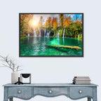 Autumn Waterfalls at Plitvice Lakes Wall Art