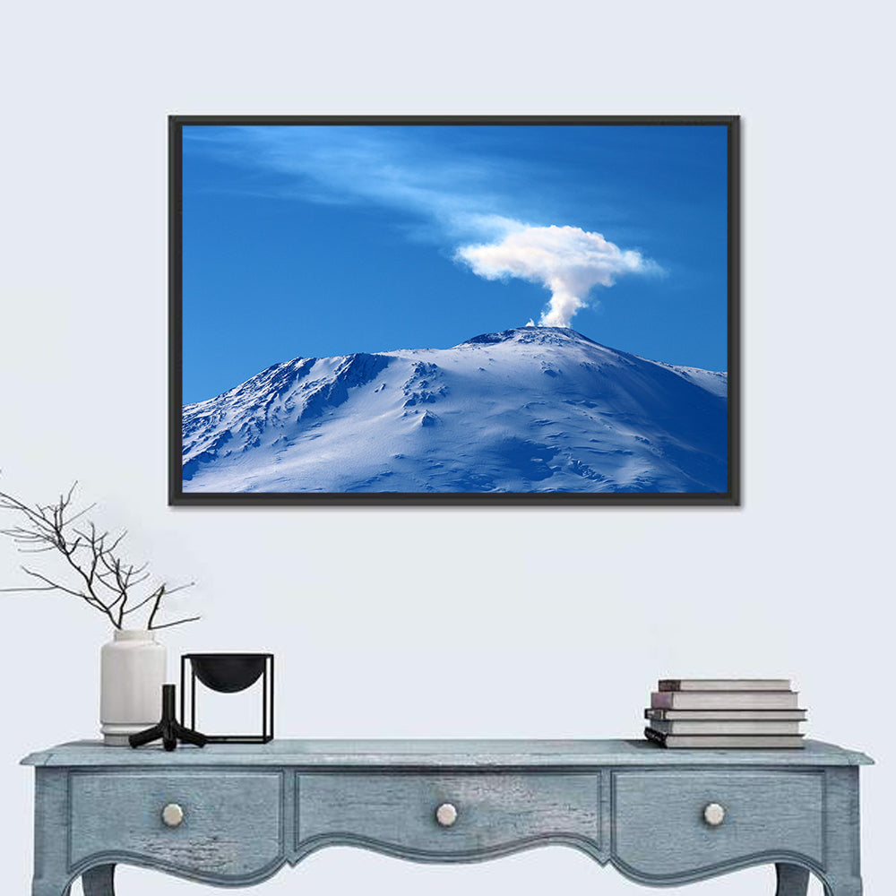 Mount Erebus Summit Wall Art in a room, landscape