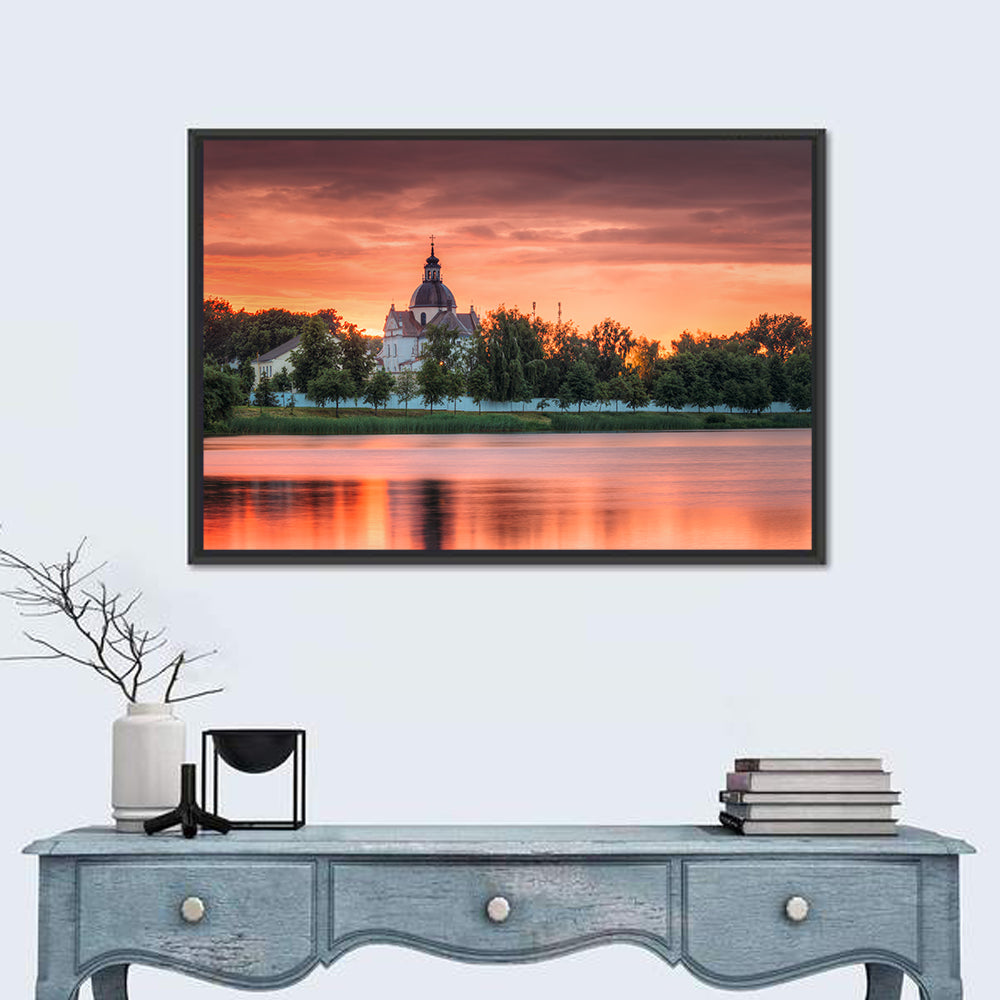 Corpus Christi Church Sunset Reflection Wall Art