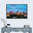 San Antonio Skyline at Dusk Wall Art