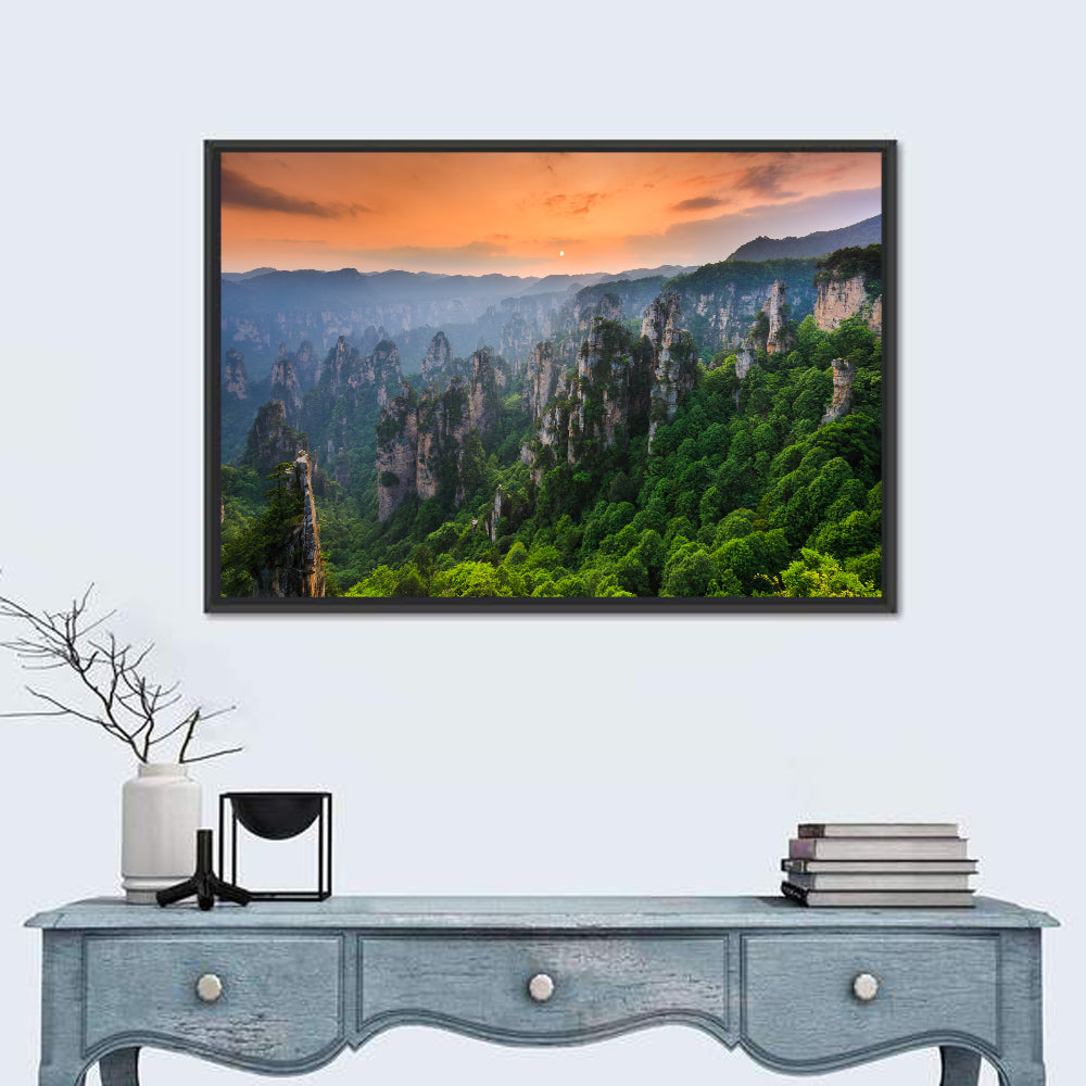 Zhangjiajie Forest at Sunset Wall Art