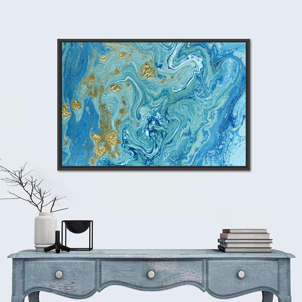 Blue Marble Streams Wall Art