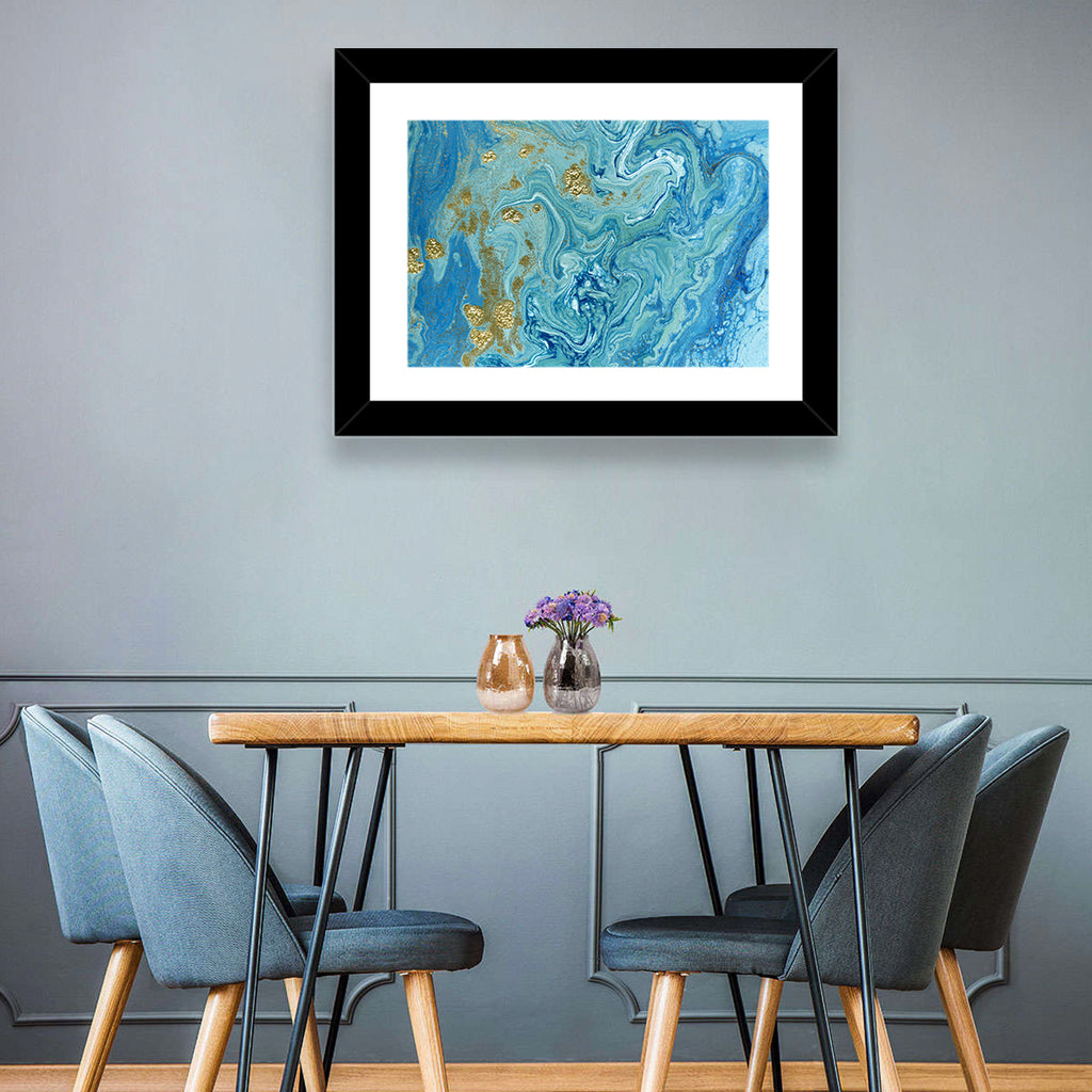 Blue Marble Streams Wall Art