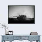 German Tank Desert Silhouette Wall Art