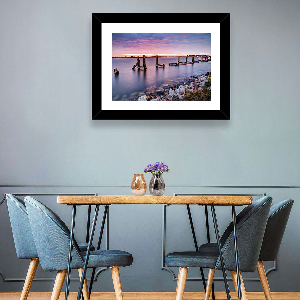 Bayou Lafourche Dock Sunrise Wall Art