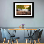 Blue Ridge Waterfall at Golden Hour Wall Art