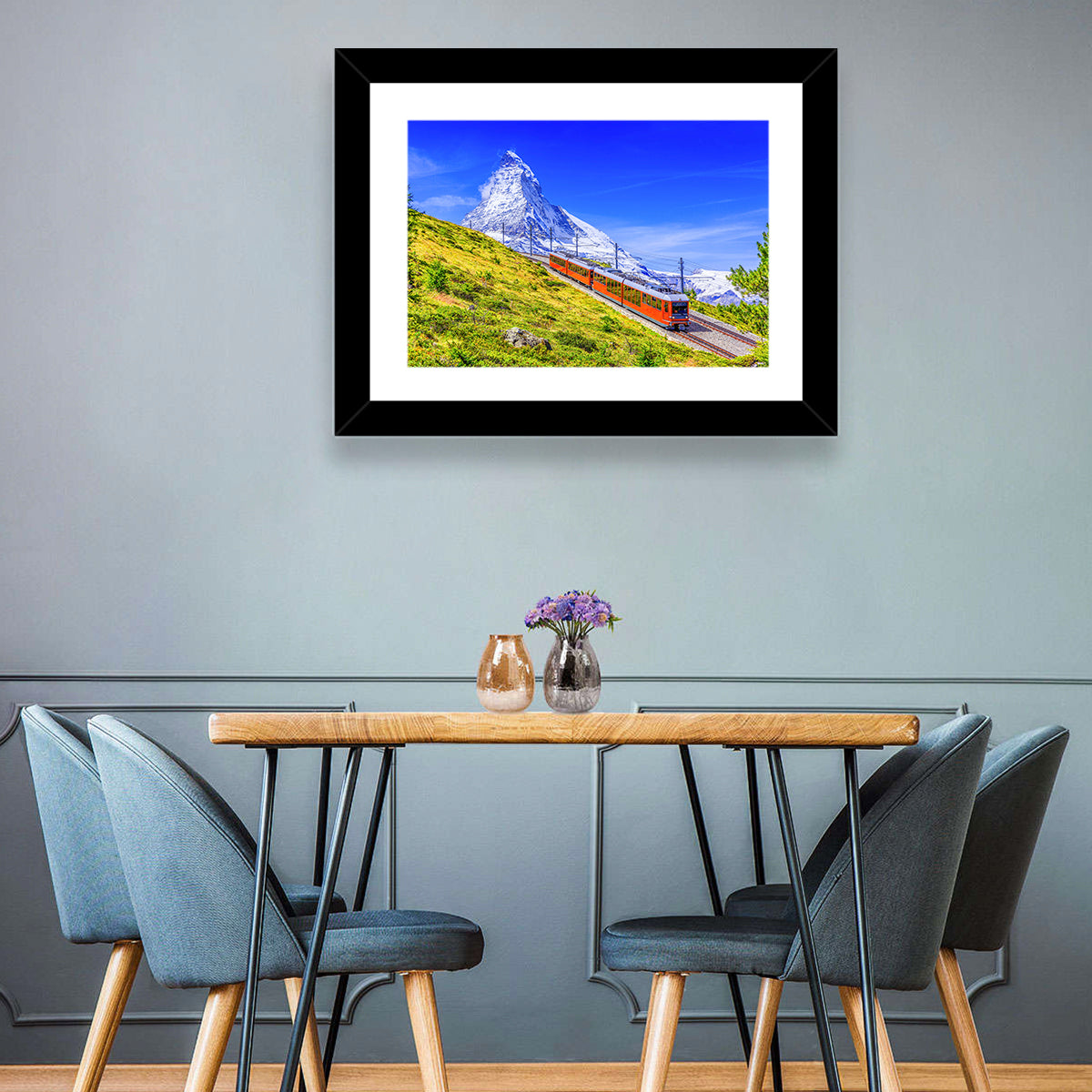 Matterhorn & Train Wall Art