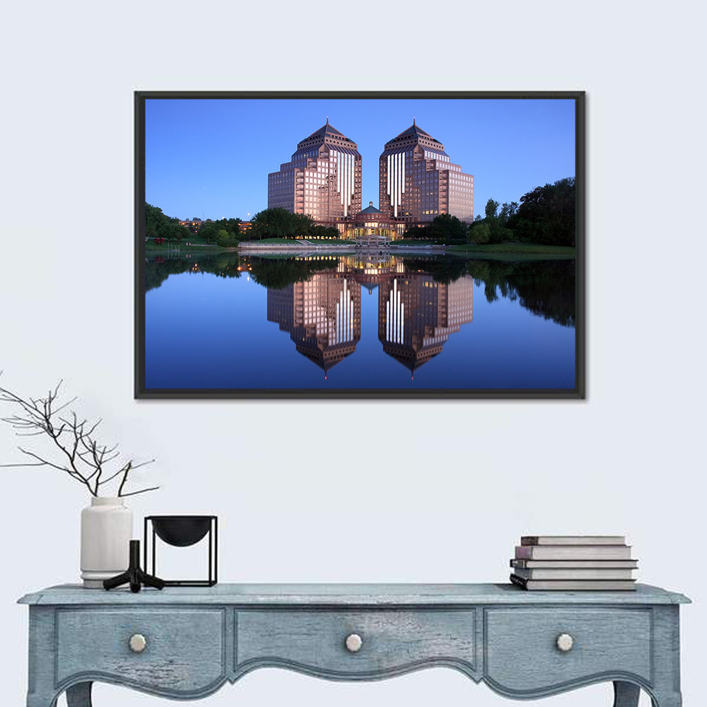 Carlson Towers at Dusk Wall Art in a room, landscape