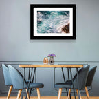 Silky Teal Ocean Waves Wall Art