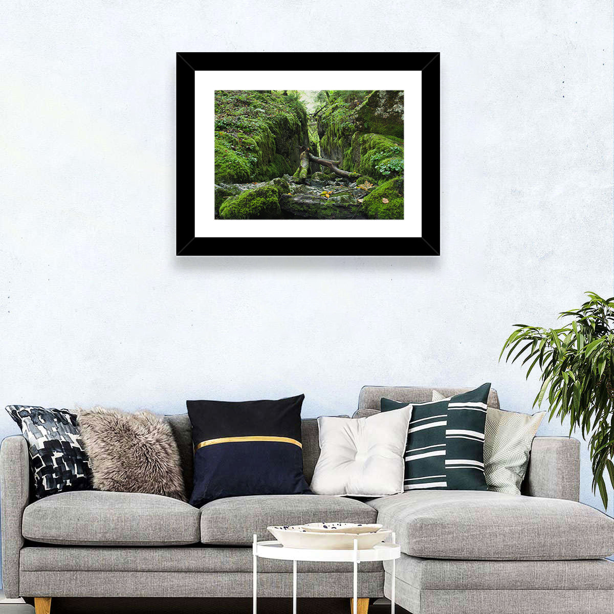 Kammersee Mossy Cleft Wall Art in a room, landscape