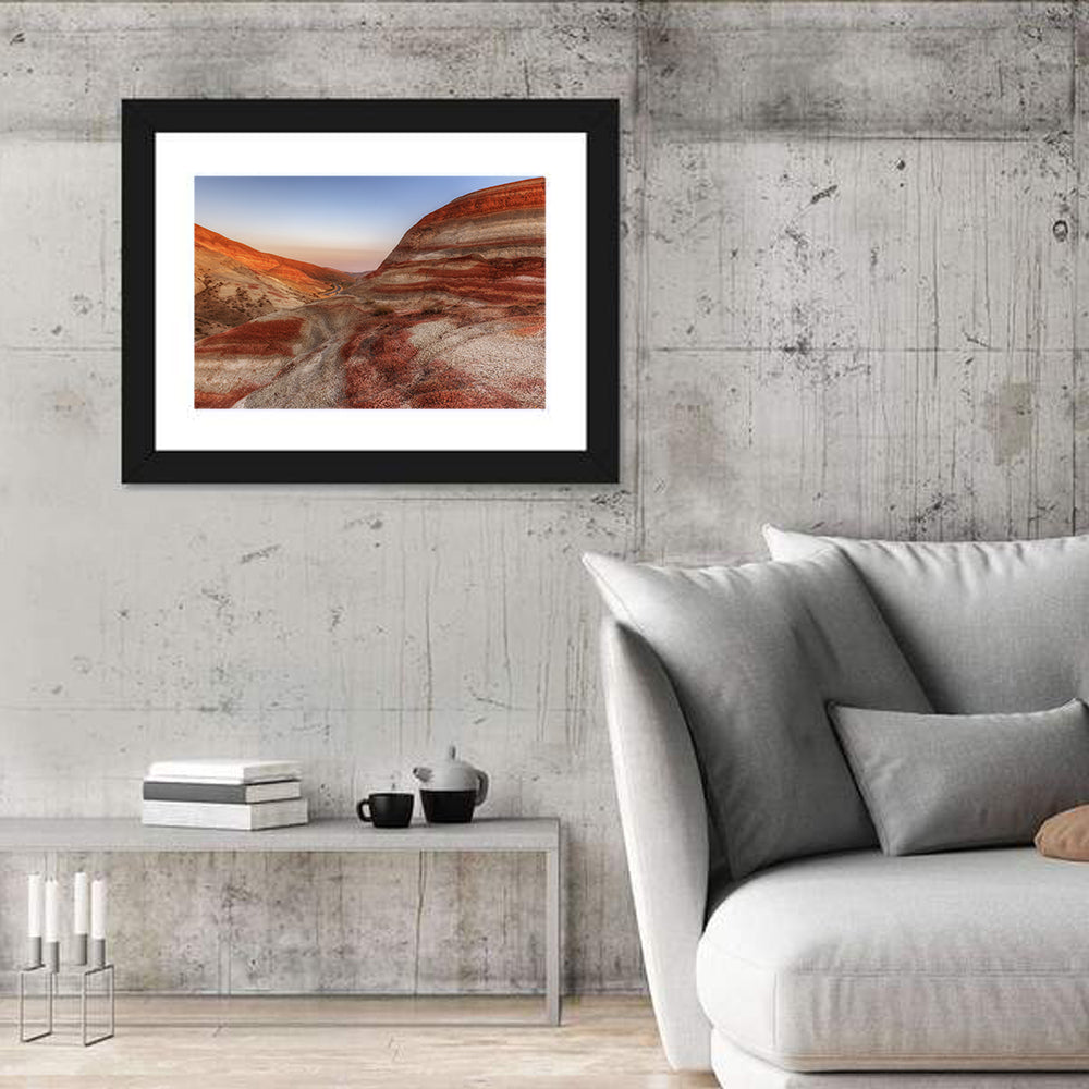 Khizi Candy Cane Mountains Wall Art in a room, landscape