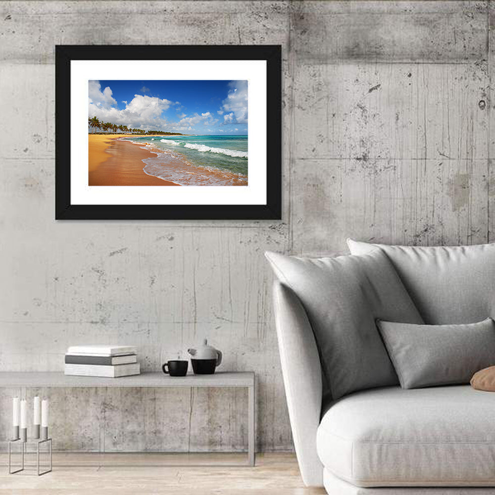 Palm Lined Tropical Coast Wall Art