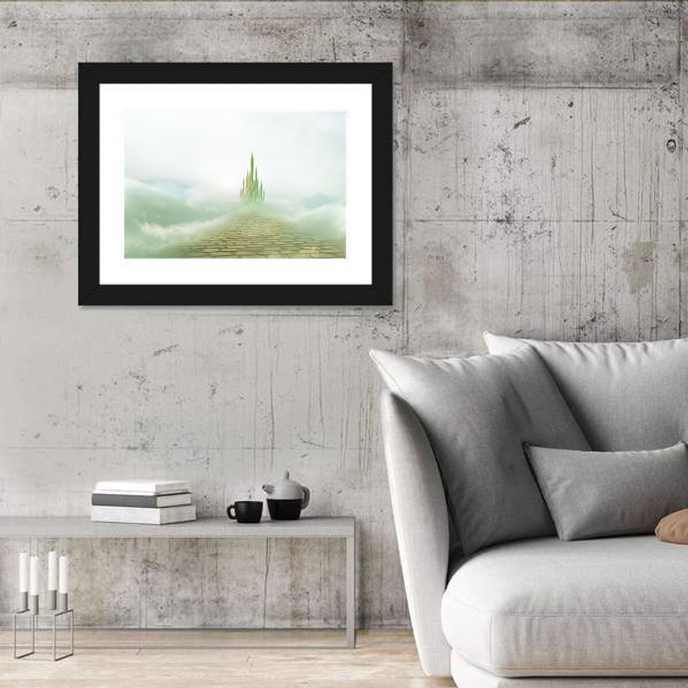 Cobblestone Path to Emerald Castle Wall Art
