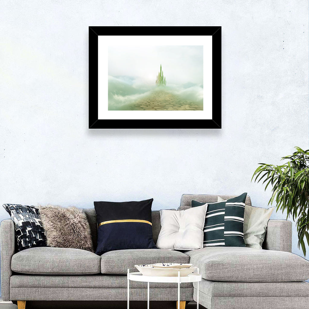 Cobblestone Path to Emerald Castle Wall Art