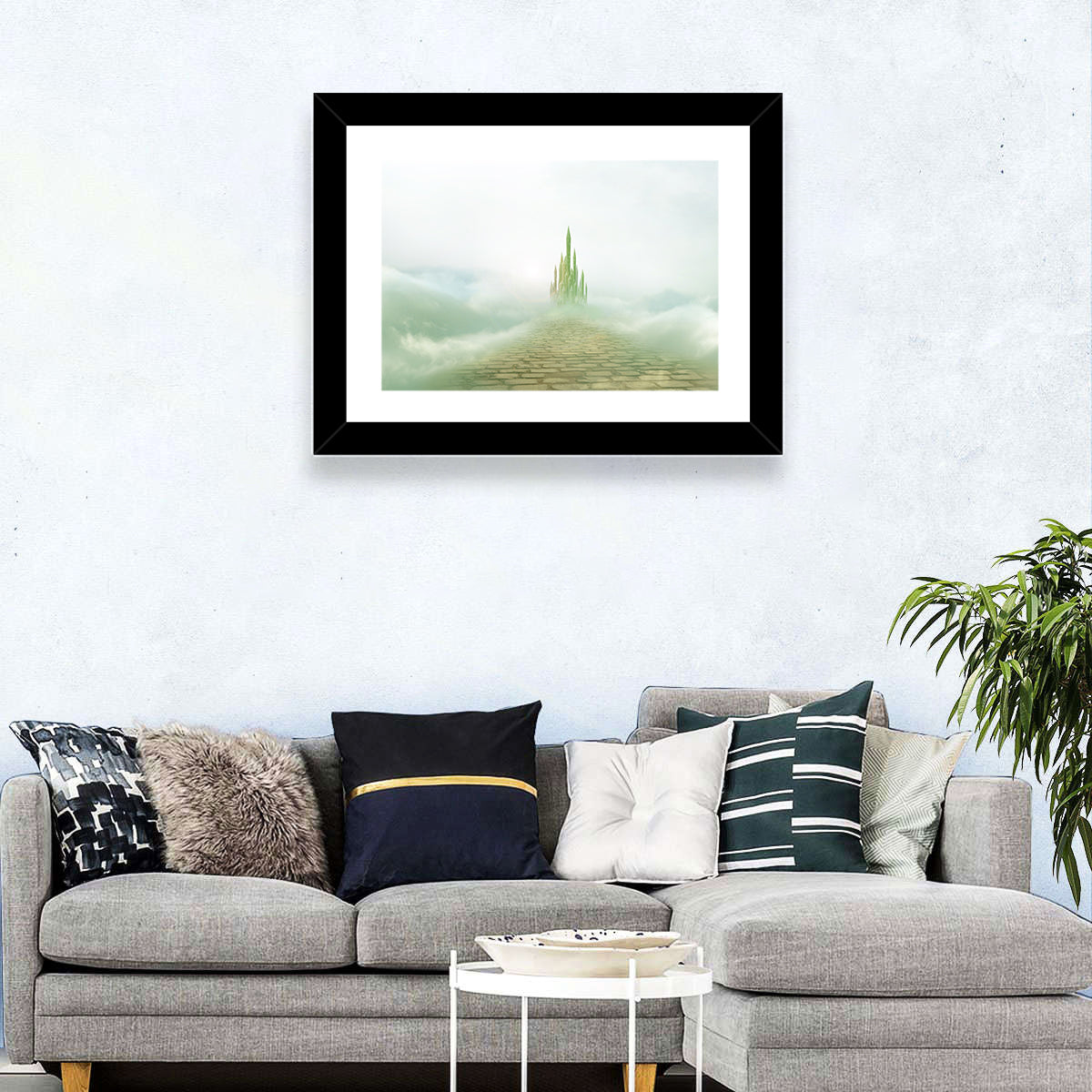 Cobblestone Path to Emerald Castle Wall Art