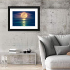 Supermoon Over Calm Sea Wall Art