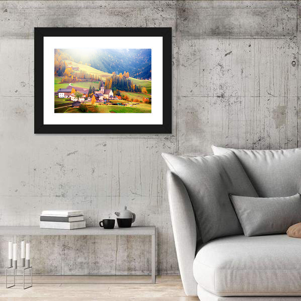 Santa Maddalena Golden Hour Wall Art