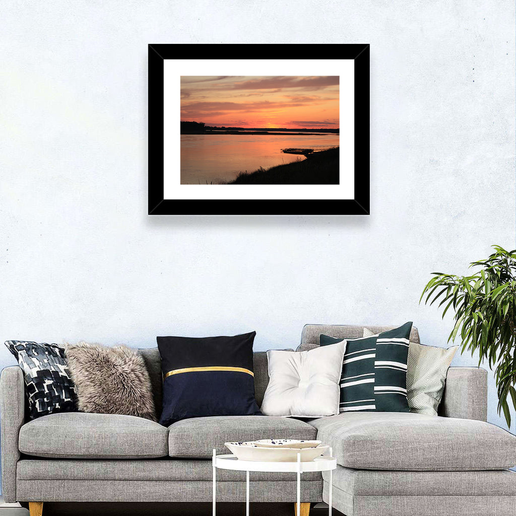 Missouri River Sunset at Dusk Wall Art