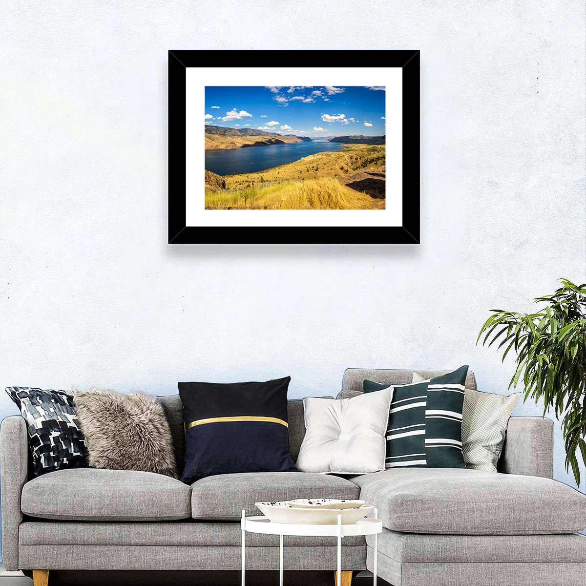 Golden Grass at Kamloops Lake Wall Art