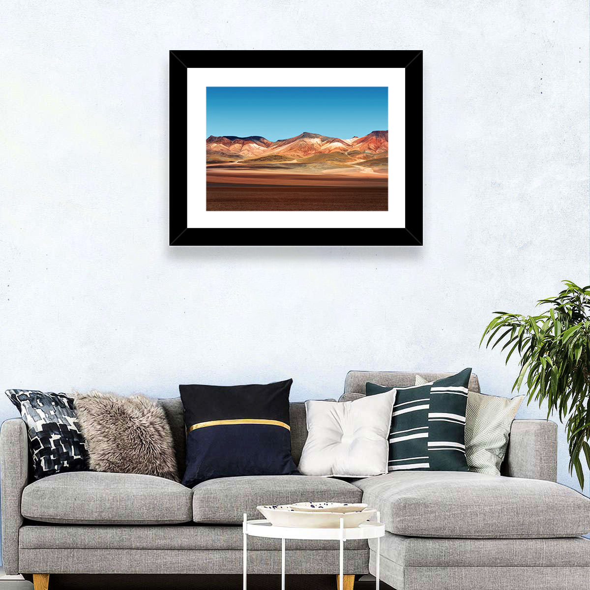 Atacama Desert Ridges Wall Art in a room, landscape