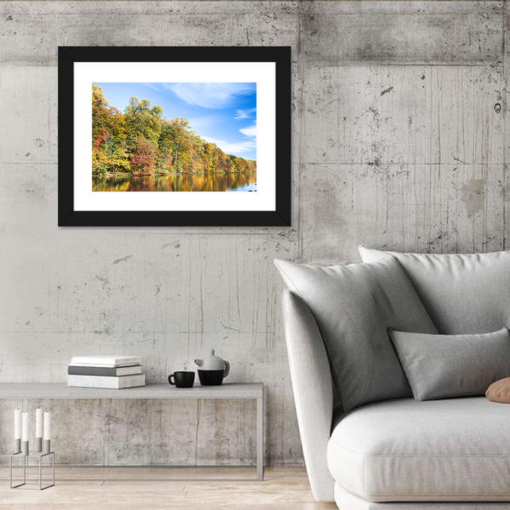 Lake Surprise Autumn Reflection Wall Art