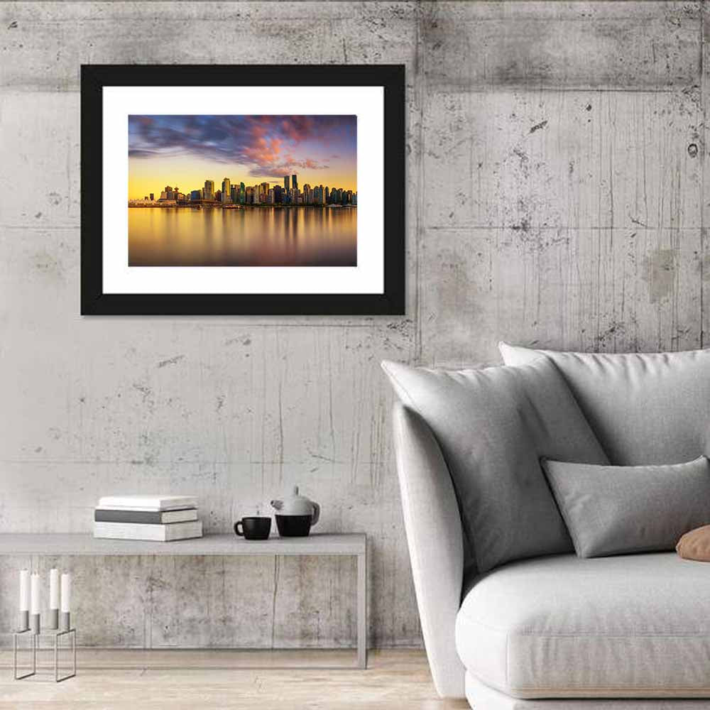 Vancouver Downtown Sunset Wall Art