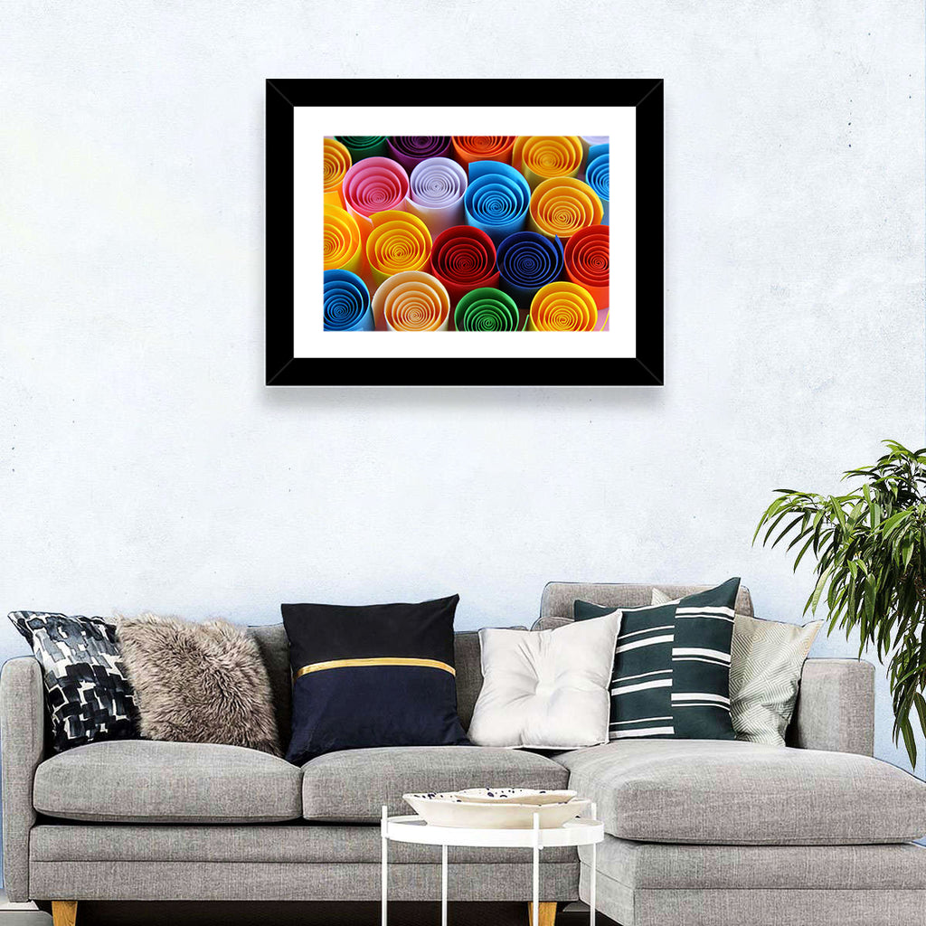 Quilled Color Spirals Wall Art