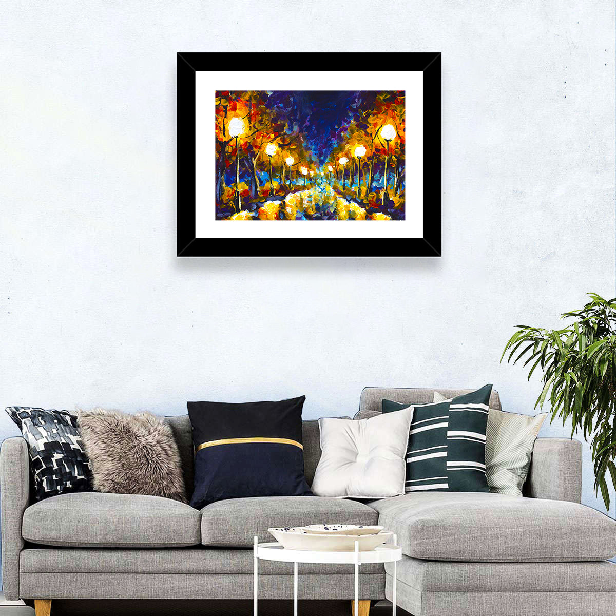Autumn Evening Park Path Wall Art