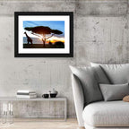 Savanna Silhouettes at Golden Hour Wall Art