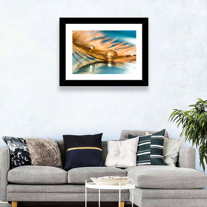 Bird Golden Feather Wall Art