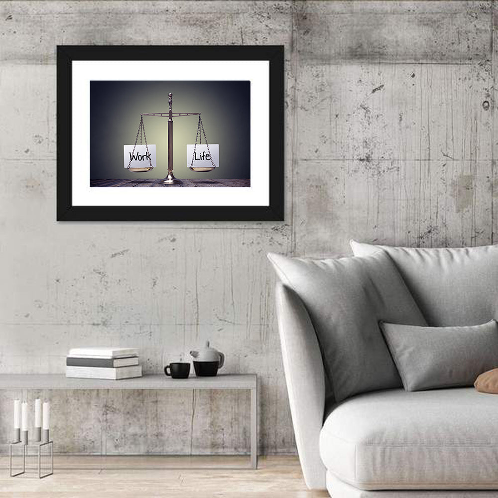Metallic Scale: Work and Life Wall Art