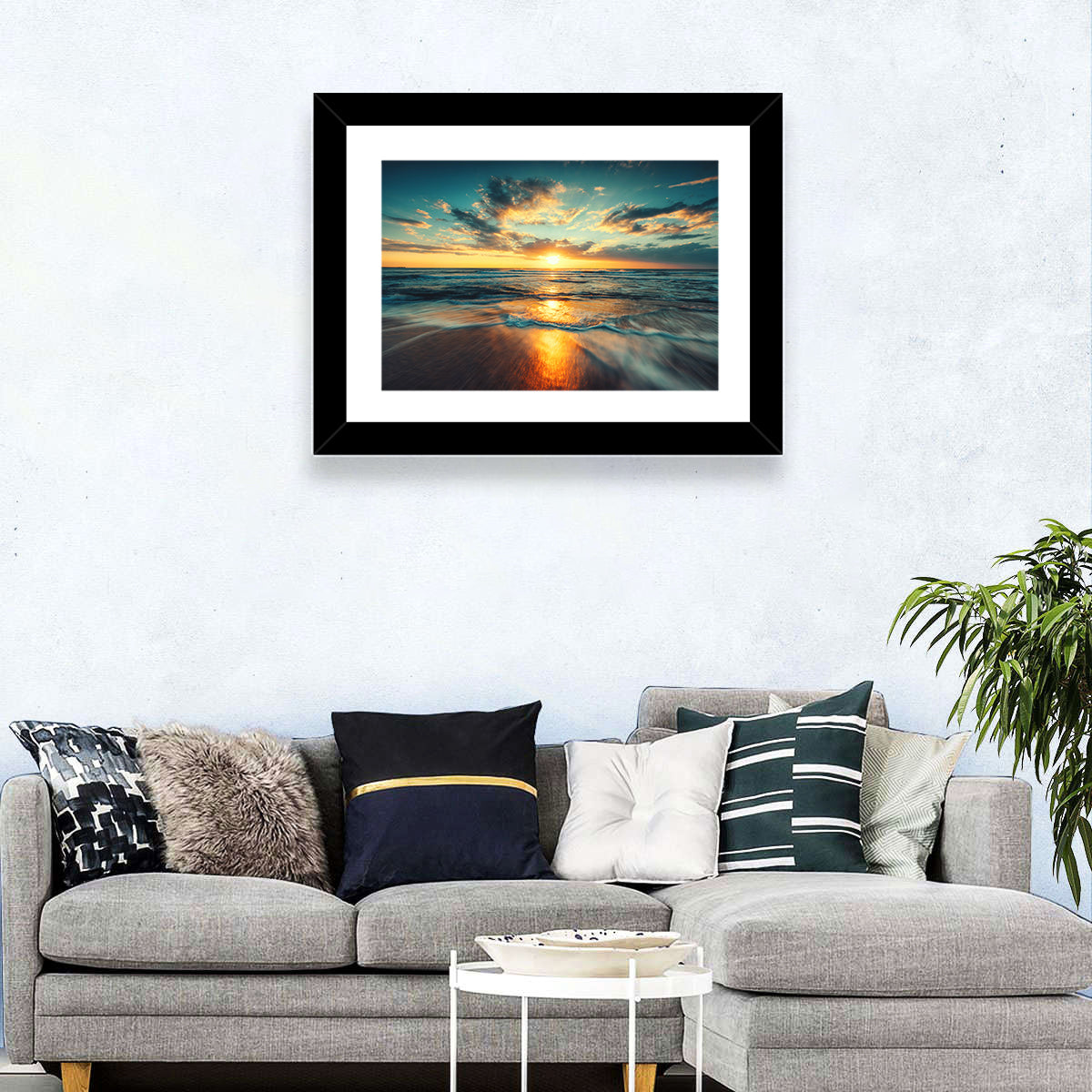 Cloudscape Over Beach Wall Art