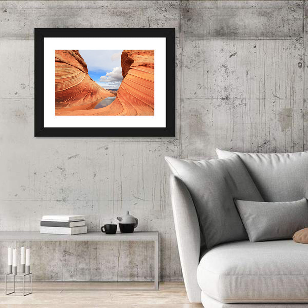 The Wave at Coyote Buttes Wall Art in a room, landscape