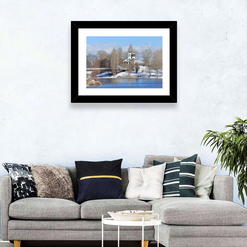 St Naum Ohridski Church by Lake Wall Art