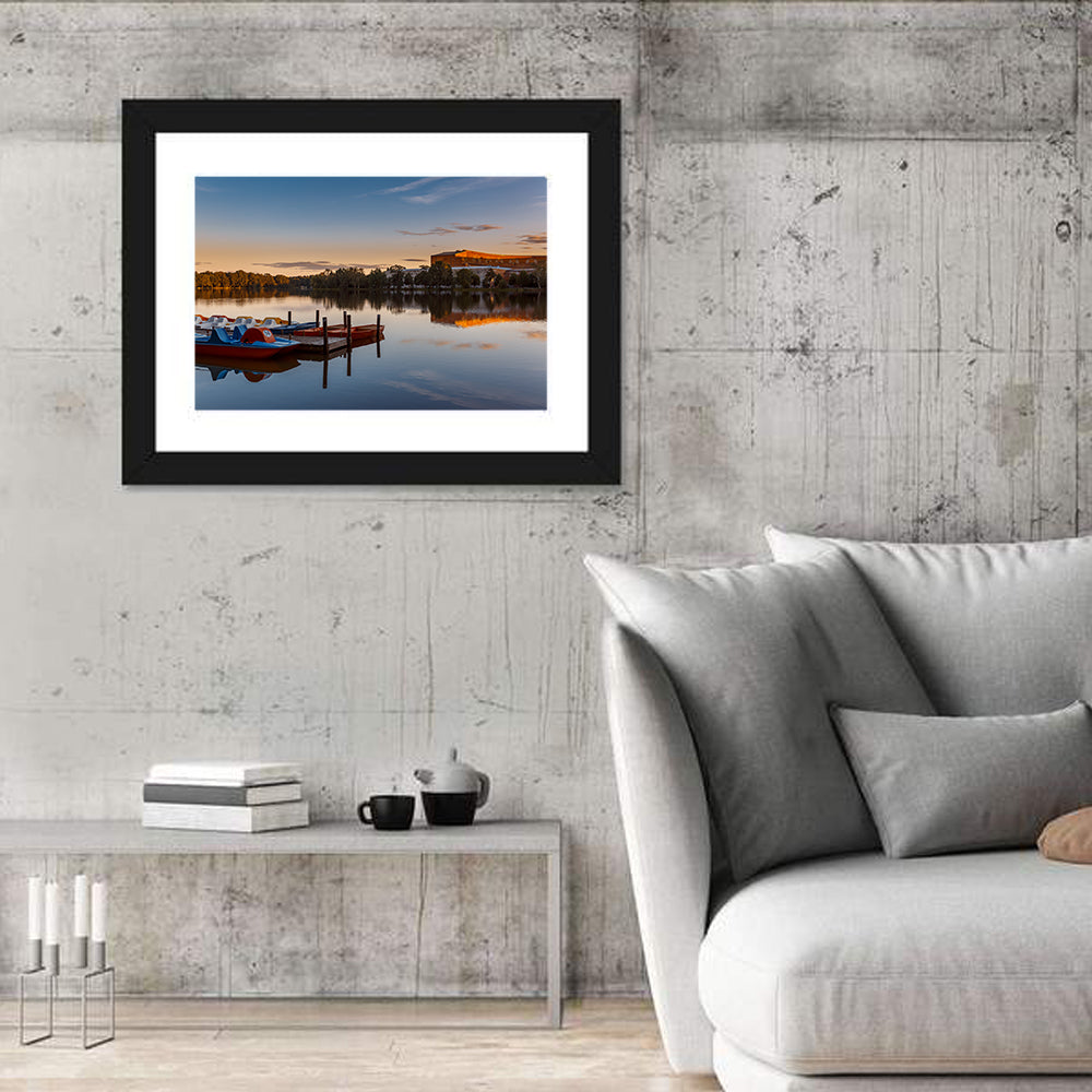 Dutzendteich Lake Sunset Wall Art