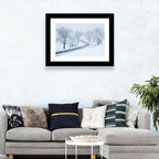 Misty Winter S-curve Road Wall Art