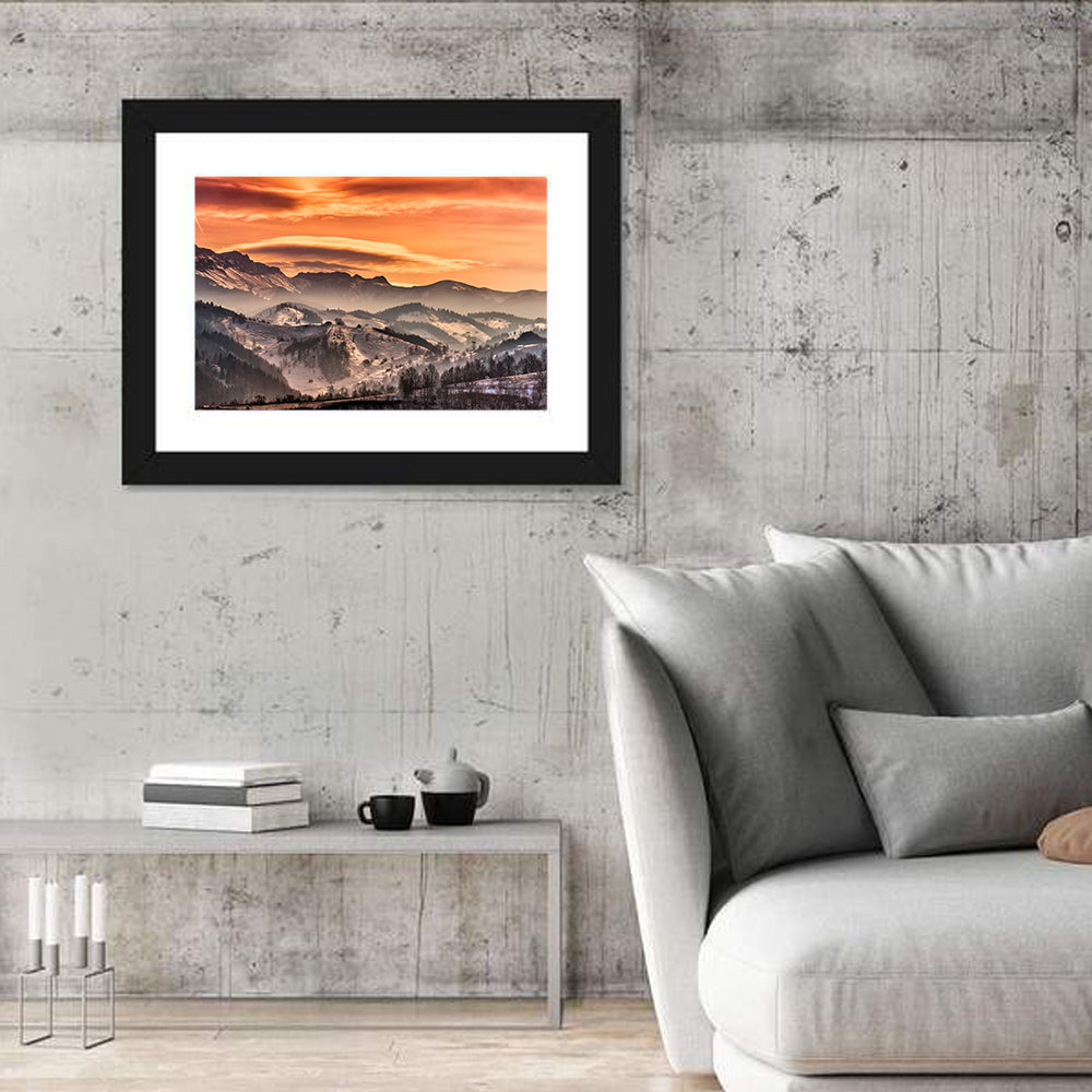 Pestera Mountain Sunrise Wall Art