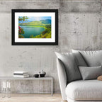 Lake Toba Boat and Hills Wall Art