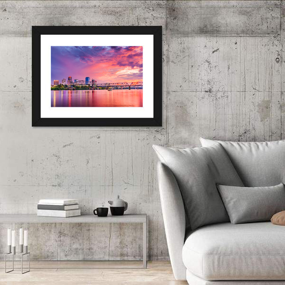 Little Rock Sunset Skyline Wall Art