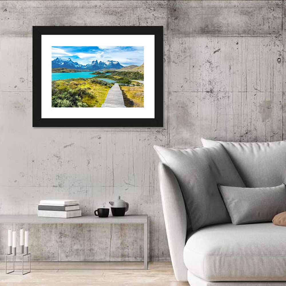 Torres Del Paine Boardwalk to Turquoise Lake Wall Art