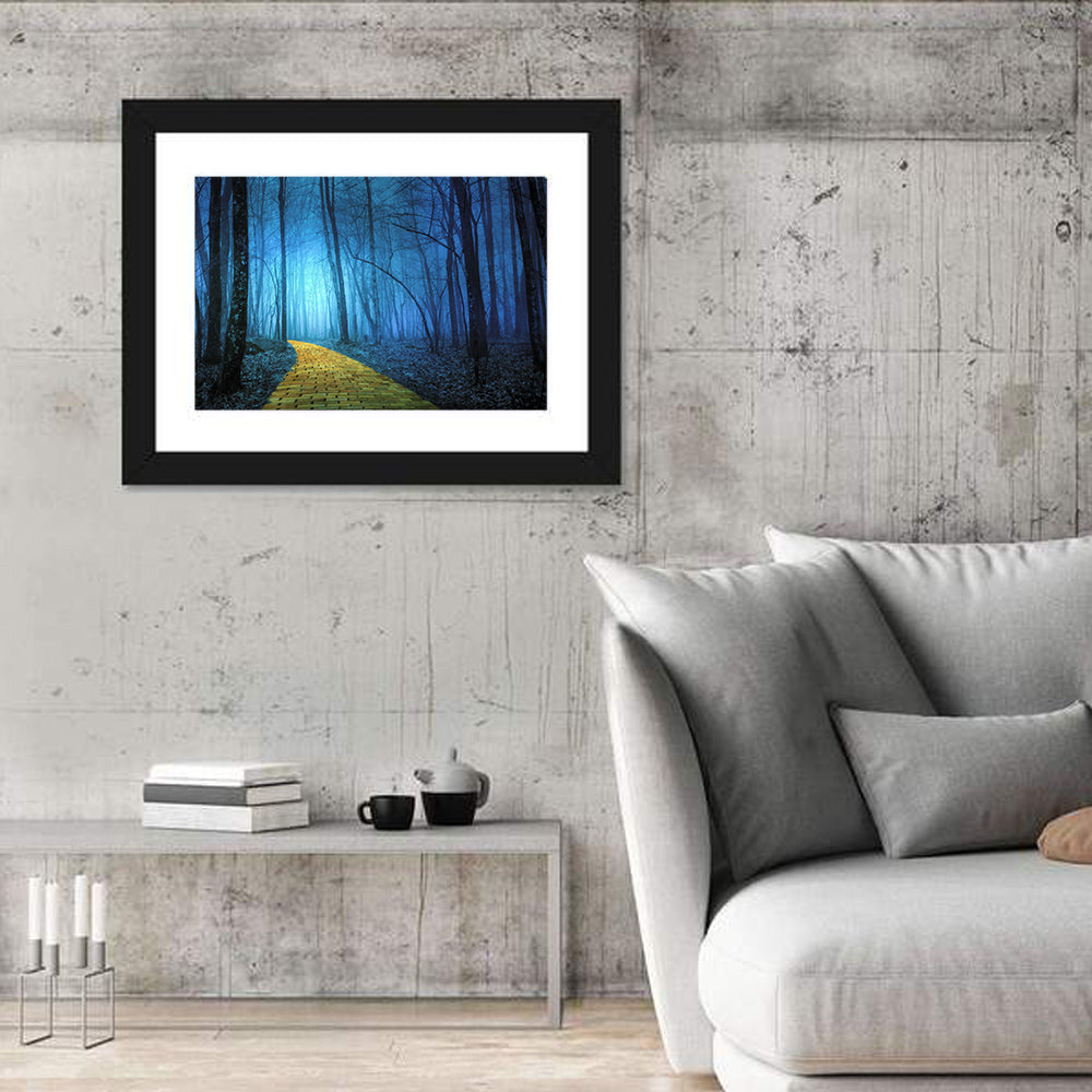 Misty Yellow Brick Road Wall Art