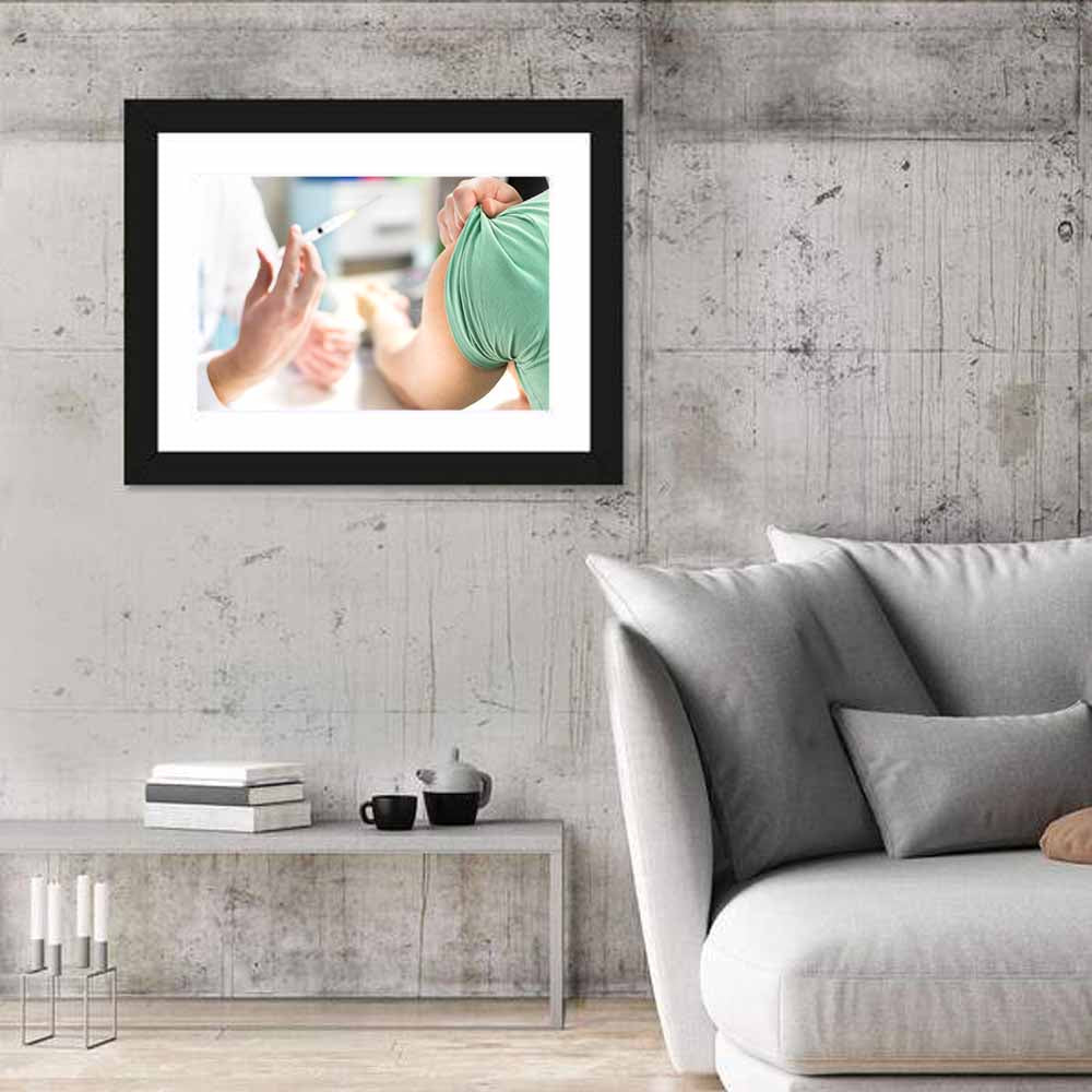 Influenza Vaccination Close-up Wall Art in a room, landscape