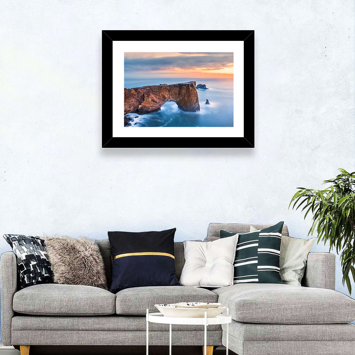 Dyrhólaey Sea Arch at Sunset Wall Art