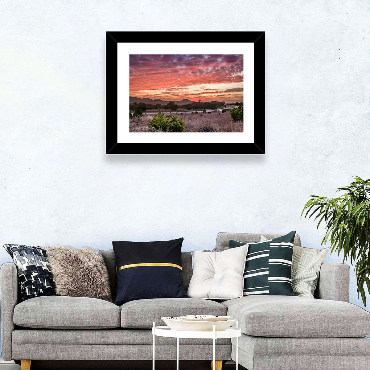 Sunset Curve on Texas Highway 16 Wall Art