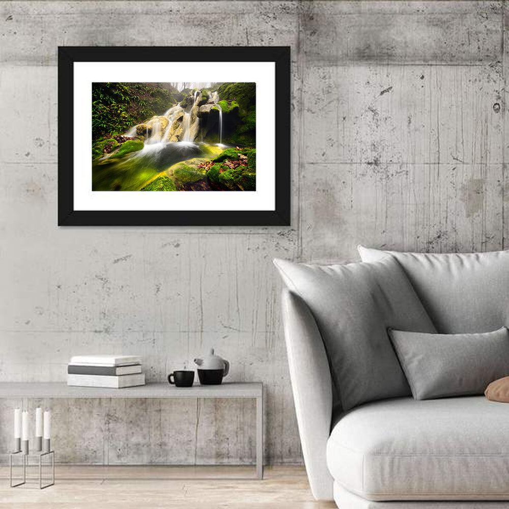 Cheile Nerei Mossy Waterfall Wall Art