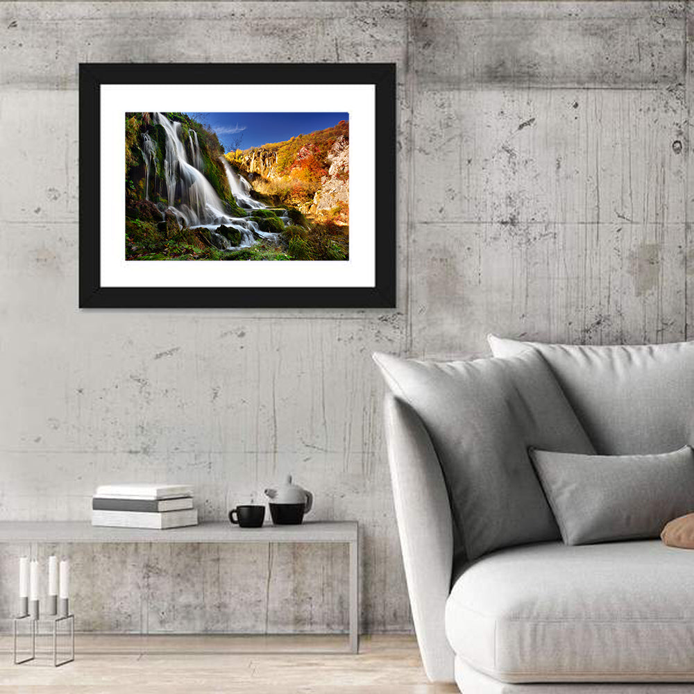 Plitvice Lakes Waterfall Wall Art