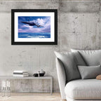 Supersonic Fighter Jet Over Ocean Wall Art