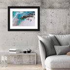 Aerial Beach with Rainbow Umbrella Wall Art