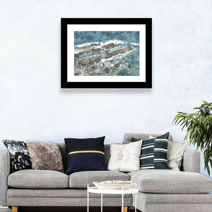 Mosaic Ocean Wave Abstract Wall Art