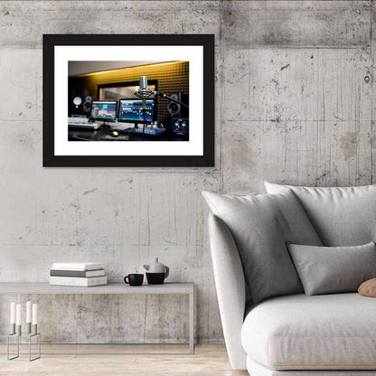 Microphone In Recording Studio Wall Art